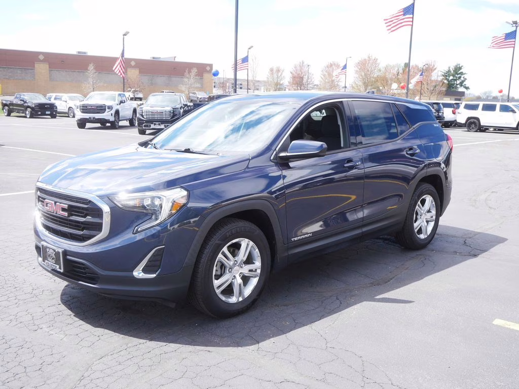 2018 Blue Steel Metallic GMC Terrain SLE FWD SUV