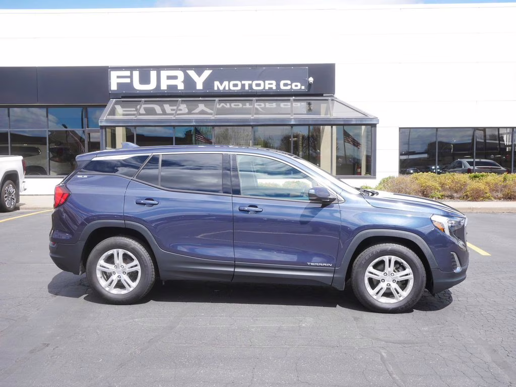 2018 Blue Steel Metallic GMC Terrain SLE FWD SUV