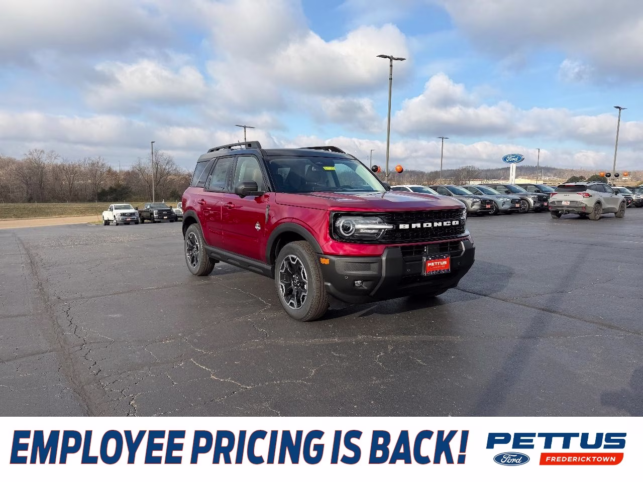 2025 Ruby Red Metallic Tinted Clearcoat Ford Bronco Sport Outer Banks 4X4 SUV