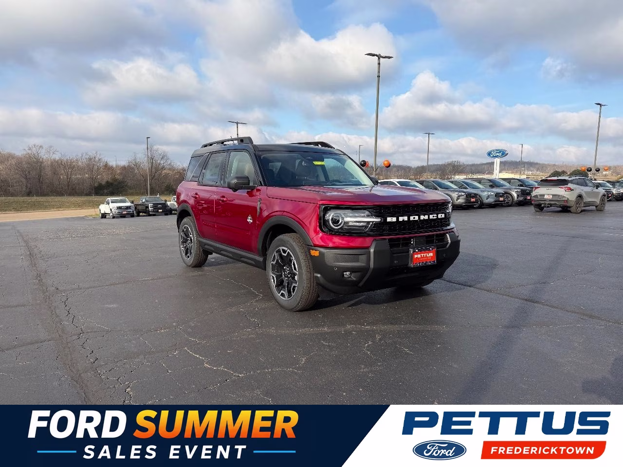 2025 Ruby Red Metallic Tinted Clearcoat Ford Bronco Sport Outer Banks 4X4 SUV