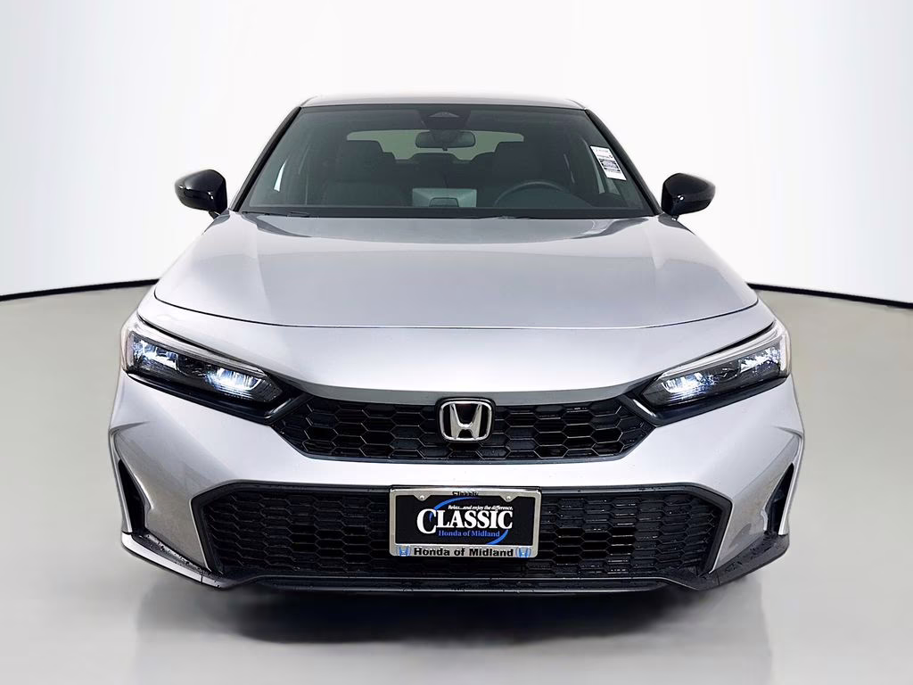 2026 Solar Silver Metallic Honda Civic Sport FWD Sedan