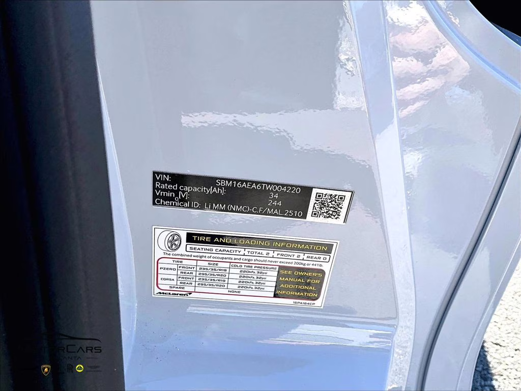 2026 MSO Cirrus Grey McLaren Artura Coupe RWD Coupe