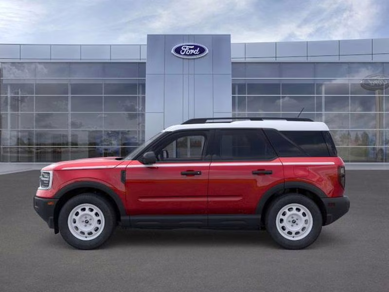 2025 Ruby Red Metallic Tinted Clearcoat Ford Bronco Sport Heritage 4X4 SUV