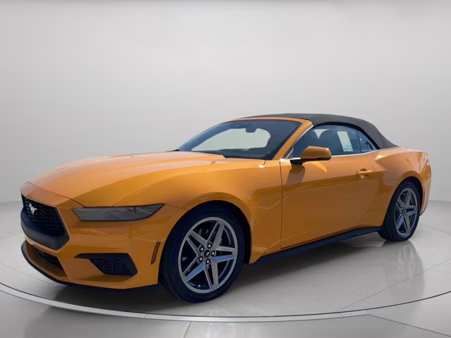 2026 Orange Fury Metallic Tri-Coat Ford Mustang EcoBoost Premium RWD Convertible