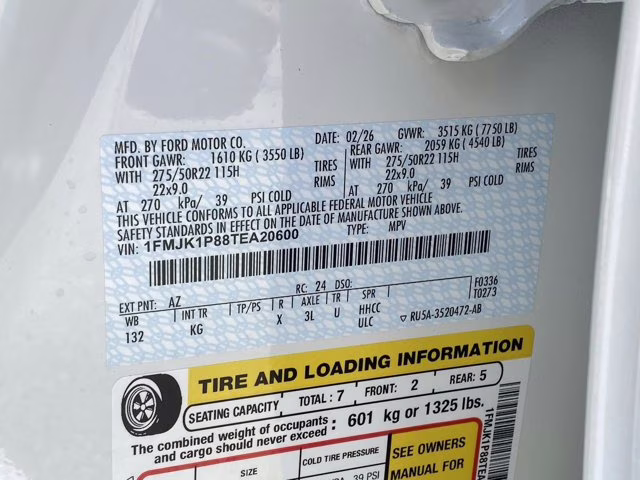 2026 Star White Metallic Tri-Coat Ford Expedition Max King Ranch 4X4 SUV