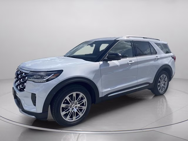2026 Space White Metallic Ford Explorer Platinum RWD SUV