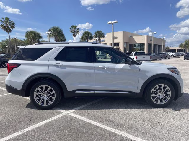 2026 Space White Metallic Ford Explorer Platinum RWD SUV