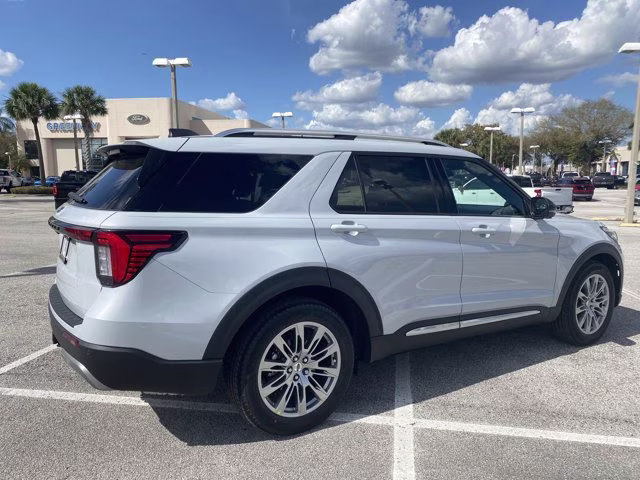 2026 Space White Metallic Ford Explorer Platinum RWD SUV