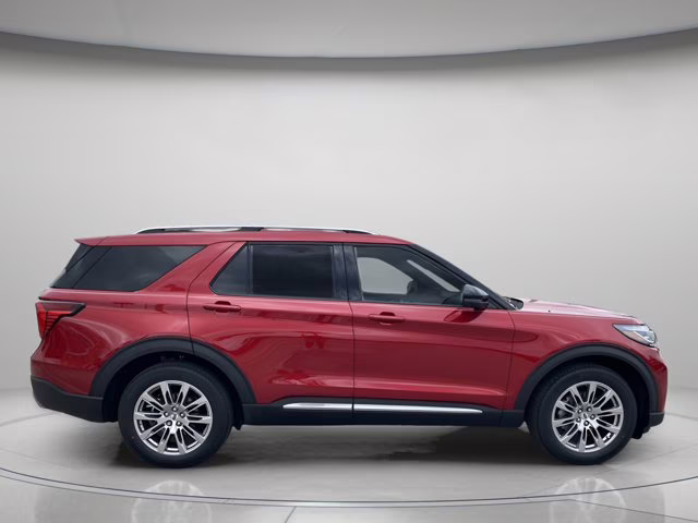 2026 Rapid Red Metallic Tinted Clearcoat Ford Explorer Platinum RWD SUV