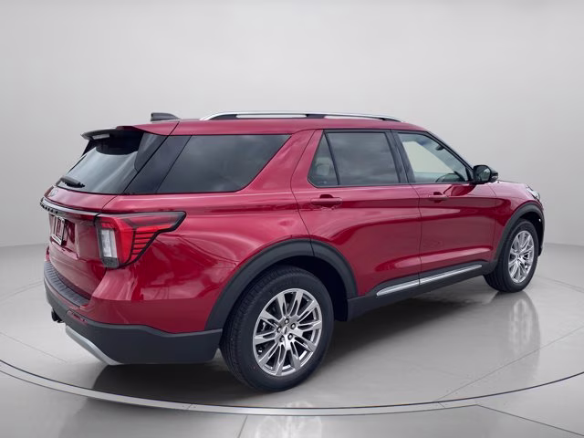 2026 Rapid Red Metallic Tinted Clearcoat Ford Explorer Platinum RWD SUV