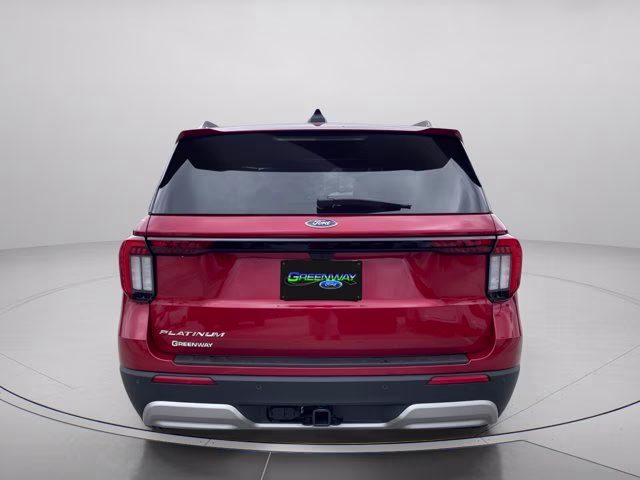 2026 Rapid Red Metallic Tinted Clearcoat Ford Explorer Platinum RWD SUV