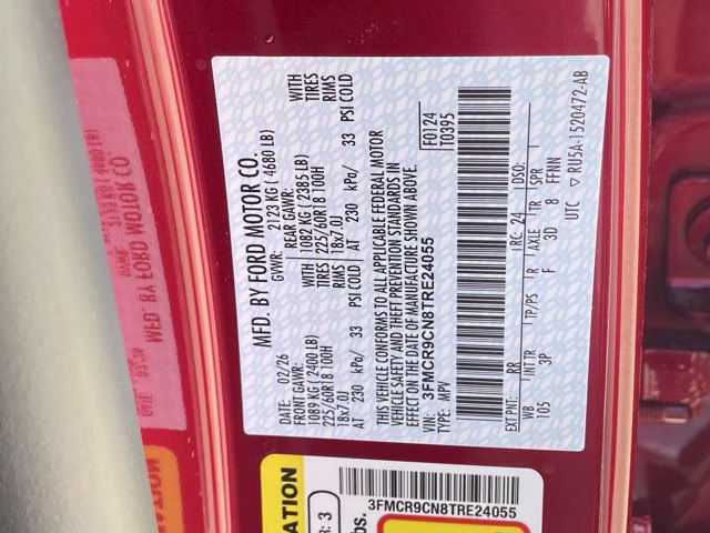 2026 Ruby Red Metallic Tinted Clearcoat Ford Bronco Sport Outer Banks 4X4 SUV