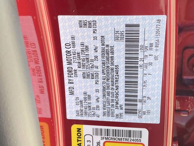 2026 Ruby Red Metallic Tinted Clearcoat Ford Bronco Sport Outer Banks 4X4 SUV