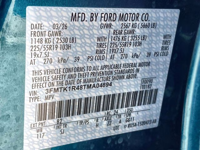 2026 Adriatic Blue Metallic Ford Mustang Mach-E Select RWD SUV