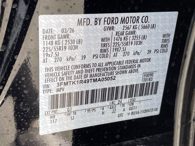 2026 Shadow Black Ford Mustang Mach-E Select RWD SUV