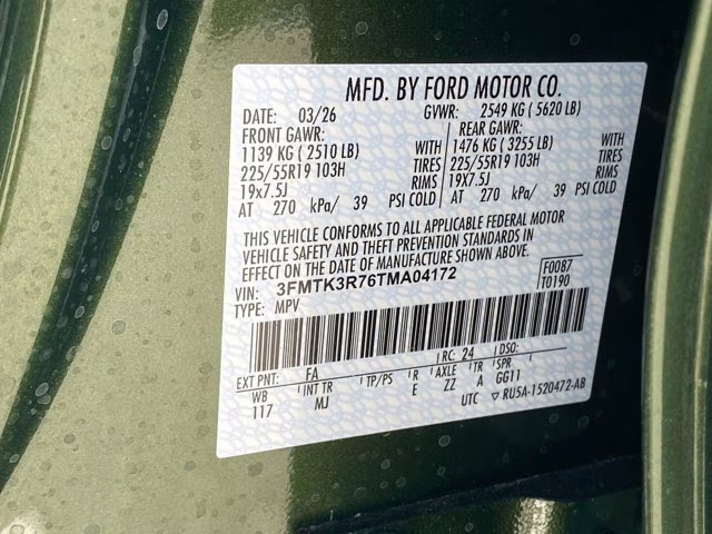 2026 Eruption Green Metallic Ford Mustang Mach-E Premium RWD SUV