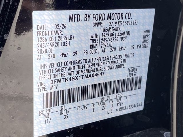 2026 Shadow Black Ford Mustang Mach-E GT AWD SUV