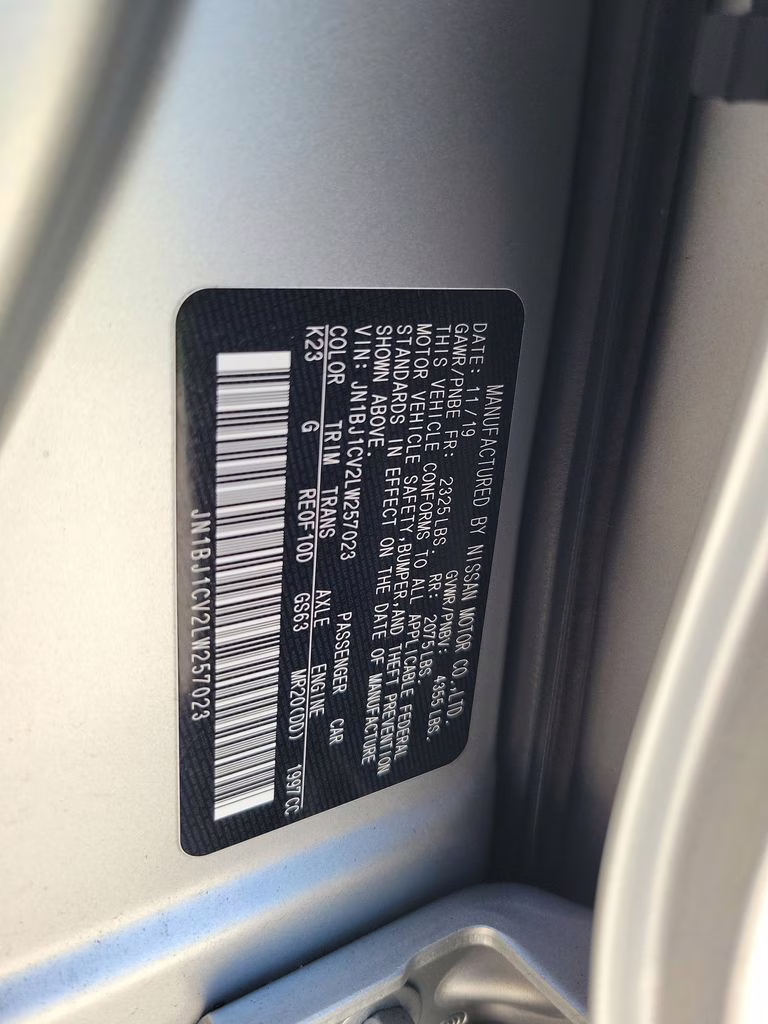 2020 Brilliant Silver Metallic Nissan Rogue Sport S FWD SUV