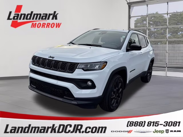 2026 Bright White Clearcoat Jeep Compass Latitude Altitude 4X4 SUV