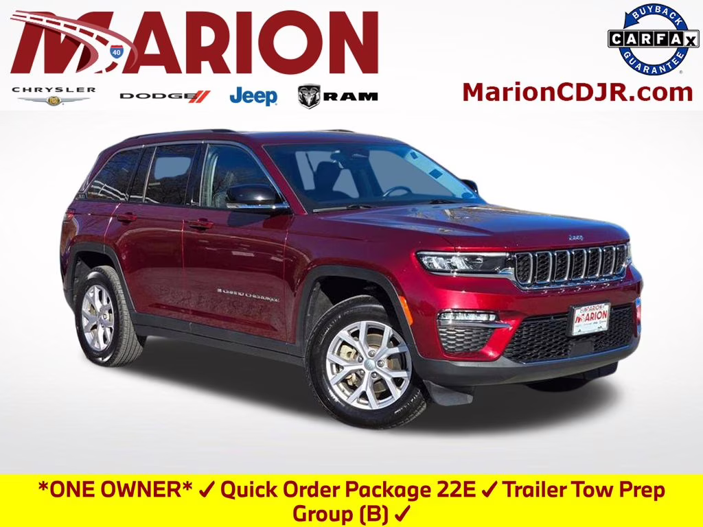 2022 Velvet Red Pearlcoat Jeep Grand Cherokee Limited 4X4 SUV