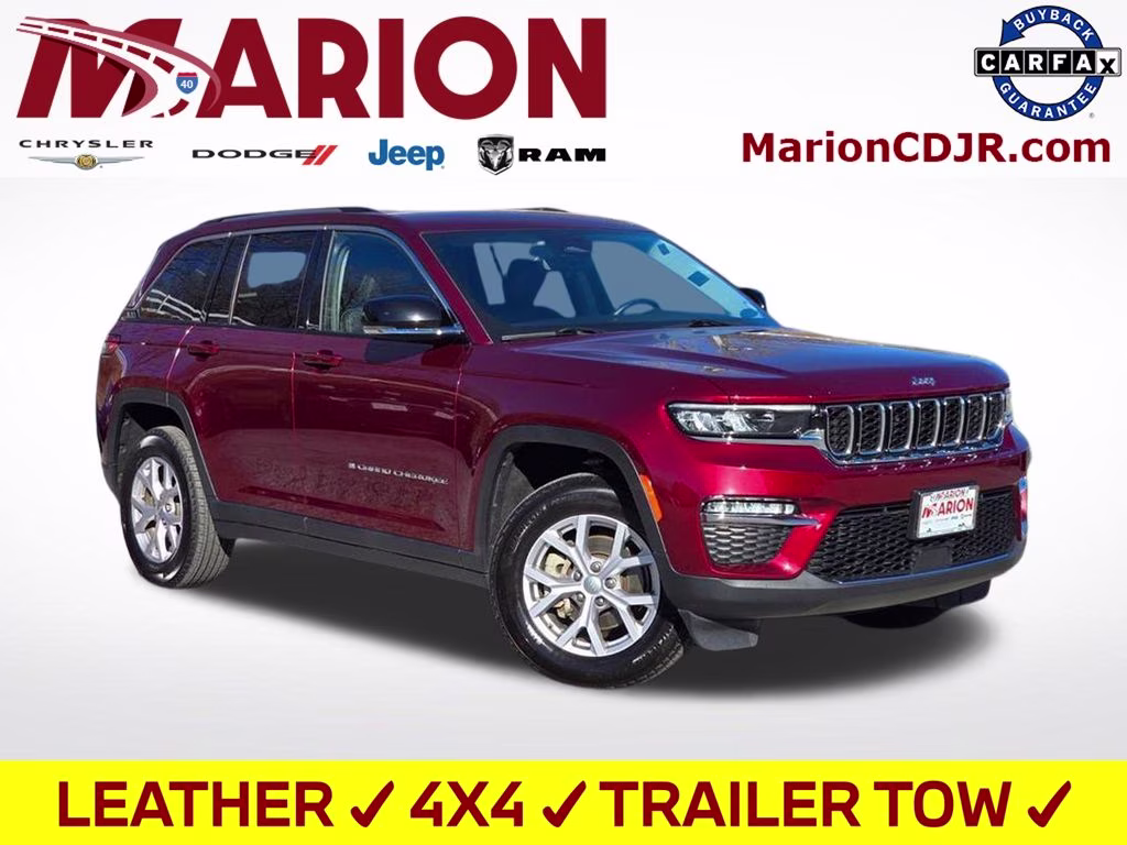 2022 Velvet Red Pearlcoat Jeep Grand Cherokee Limited 4X4 SUV
