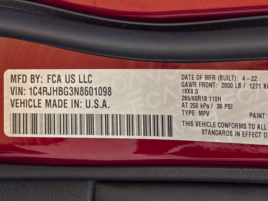 2022 Velvet Red Pearlcoat Jeep Grand Cherokee Limited 4X4 SUV