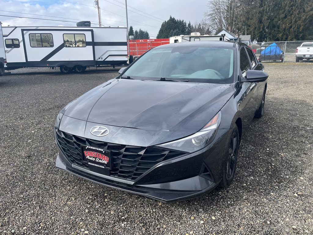 2021 Portofino Gray Hyundai Elantra SEL FWD Sedan