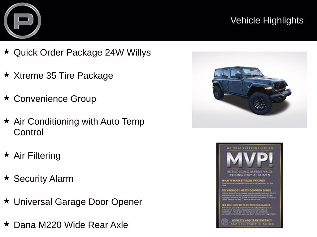 2026 Anvil Clear Coat Jeep Wrangler Willys 4X4 SUV