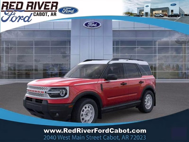2025 Ruby Red Metallic Tinted Clearcoat Ford Bronco Sport Heritage 4X4 SUV
