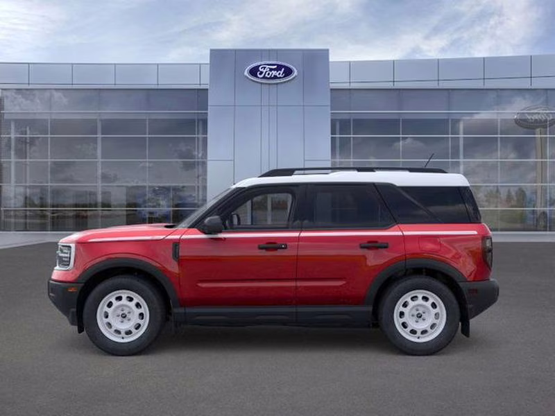 2025 Ruby Red Metallic Tinted Clearcoat Ford Bronco Sport Heritage 4X4 SUV