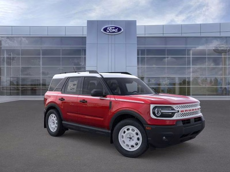 2025 Ruby Red Metallic Tinted Clearcoat Ford Bronco Sport Heritage 4X4 SUV