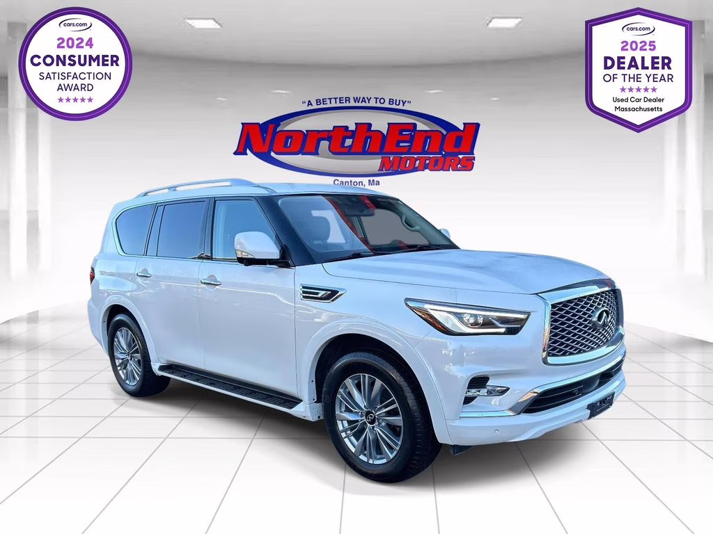 2024 Moonstone White INFINITI QX80 LUXE 4X4 SUV