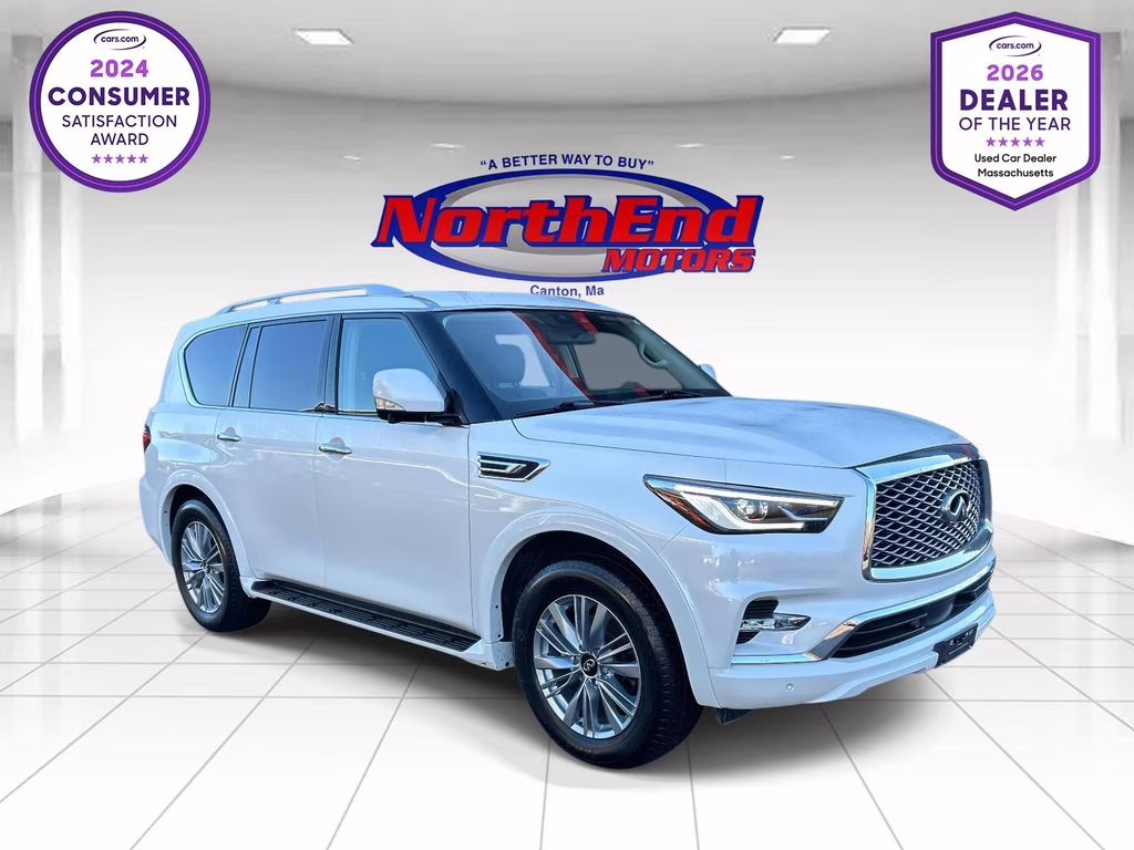 2024 Moonstone White INFINITI QX80 LUXE 4X4 SUV
