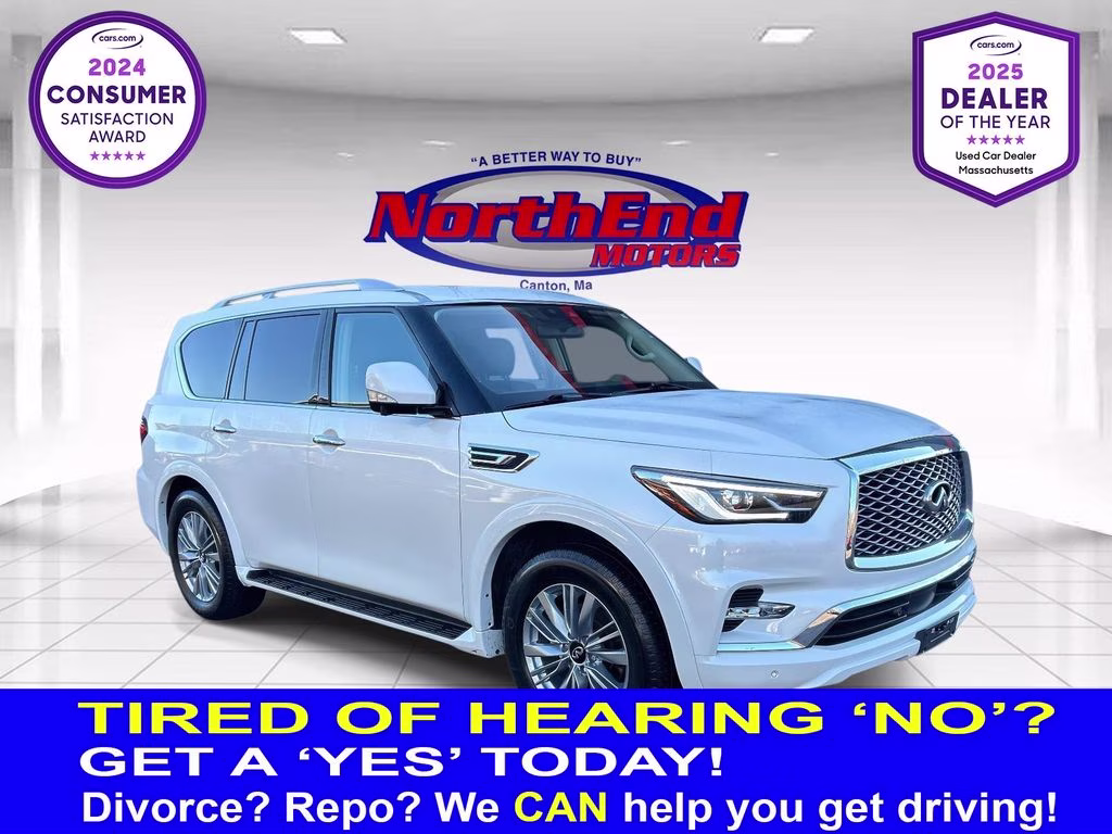 2024 Moonstone White INFINITI QX80 LUXE 4X4 SUV