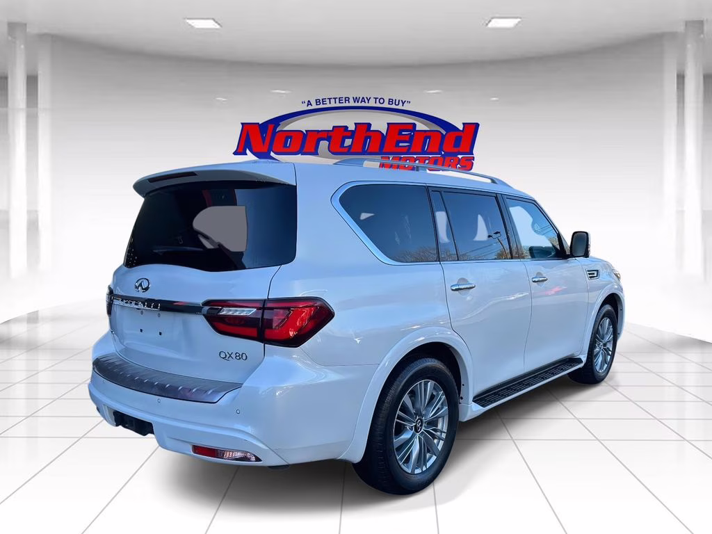 2024 Moonstone White INFINITI QX80 LUXE 4X4 SUV