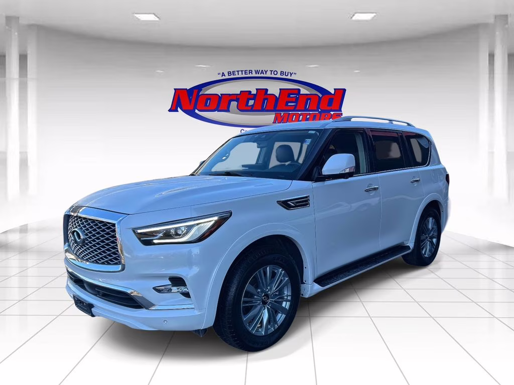 2024 Moonstone White INFINITI QX80 LUXE 4X4 SUV