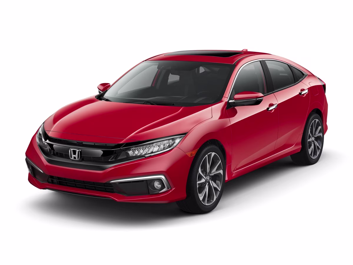 2019 Red Honda Civic Touring FWD Sedan