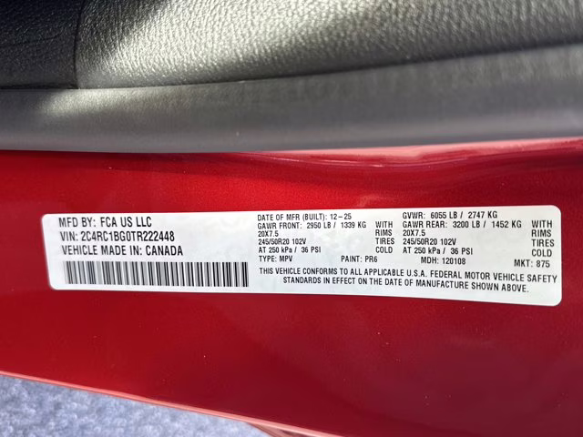 2026 Red Hot Pearlcoat Chrysler Pacifica Select FWD Van