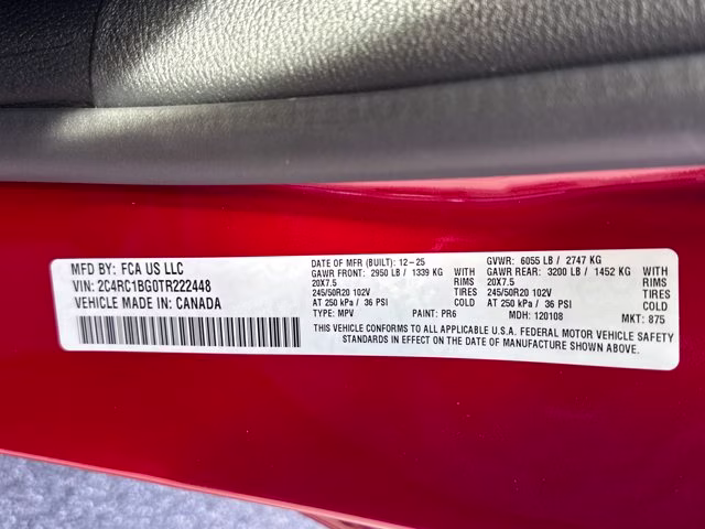 2026 Red Hot Pearlcoat Chrysler Pacifica Select FWD Van
