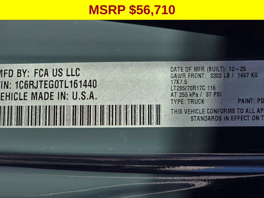 2026 Anvil Clearcoat Jeep Gladiator Mojave 4X4 Truck