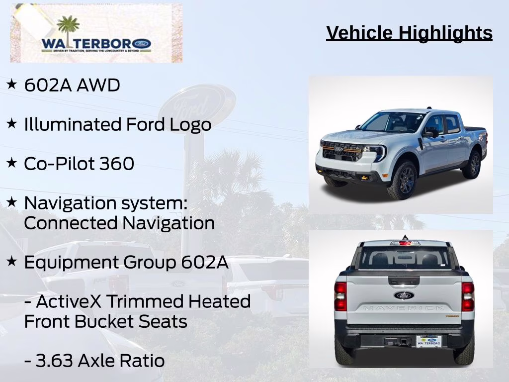 2026 Space White Metallic Ford Maverick Tremor AWD Truck