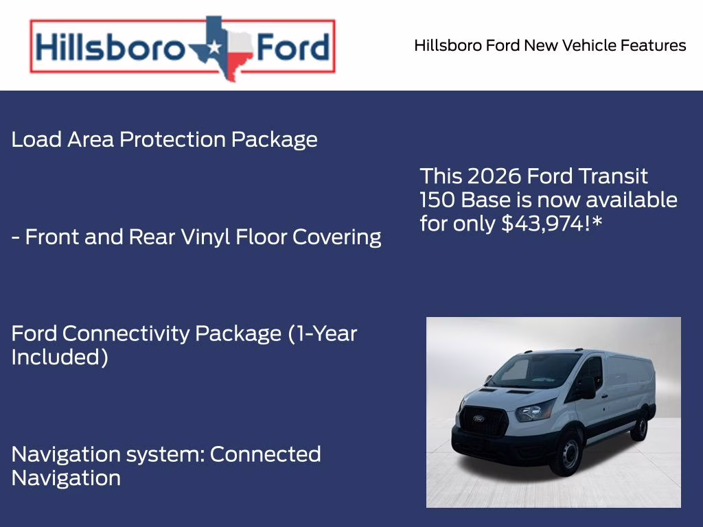 2026 Oxford White Ford Transit-150 Base RWD Van
