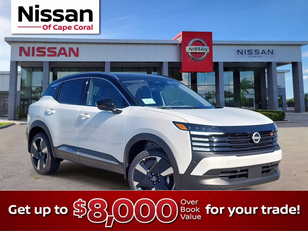 2026 Aspen White/Super Black Nissan Kicks SR FWD SUV