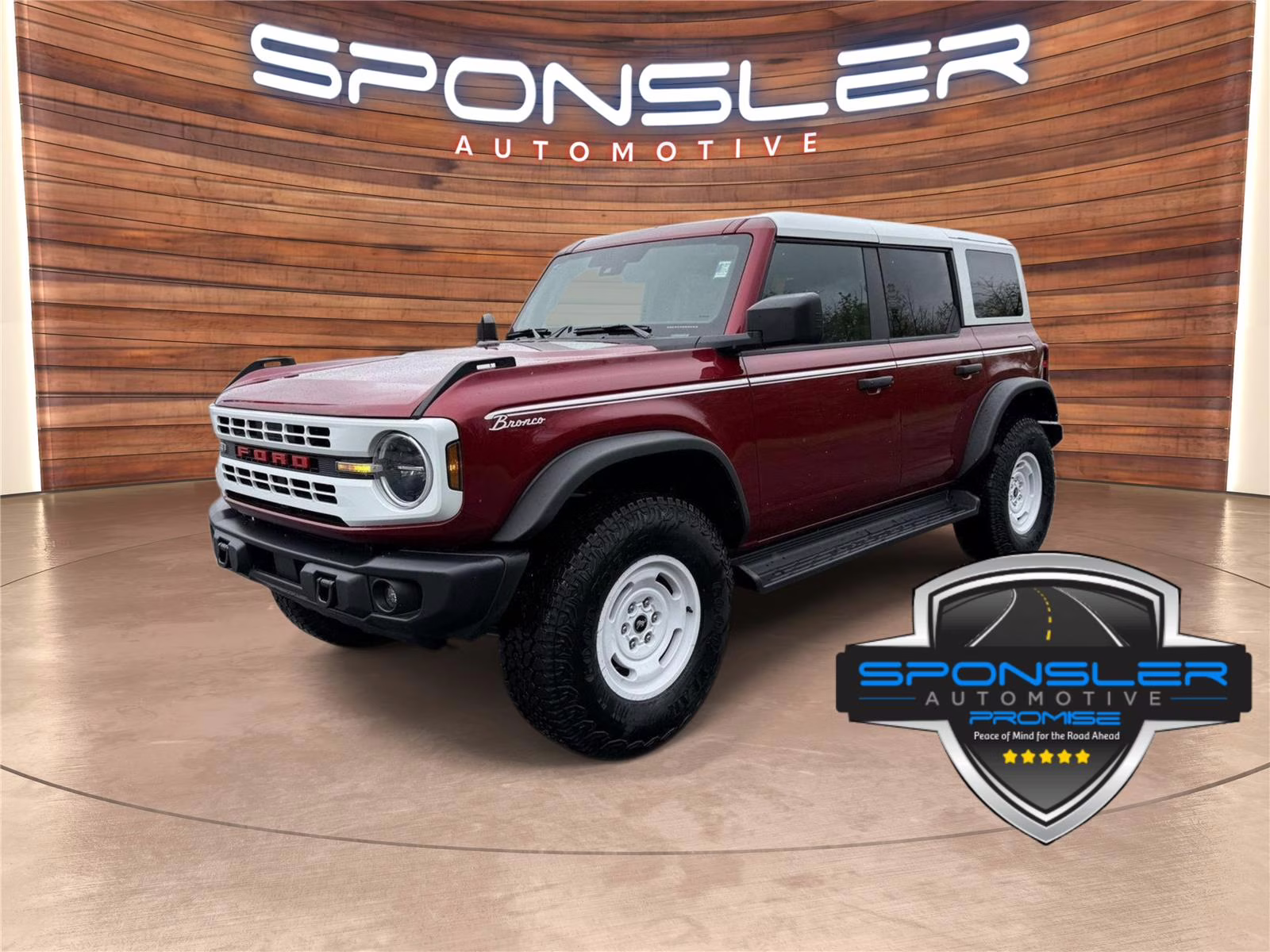 2025 Ruby Red Metallic Tinted Clearcoat Ford Bronco Heritage Edition 4X4 SUV