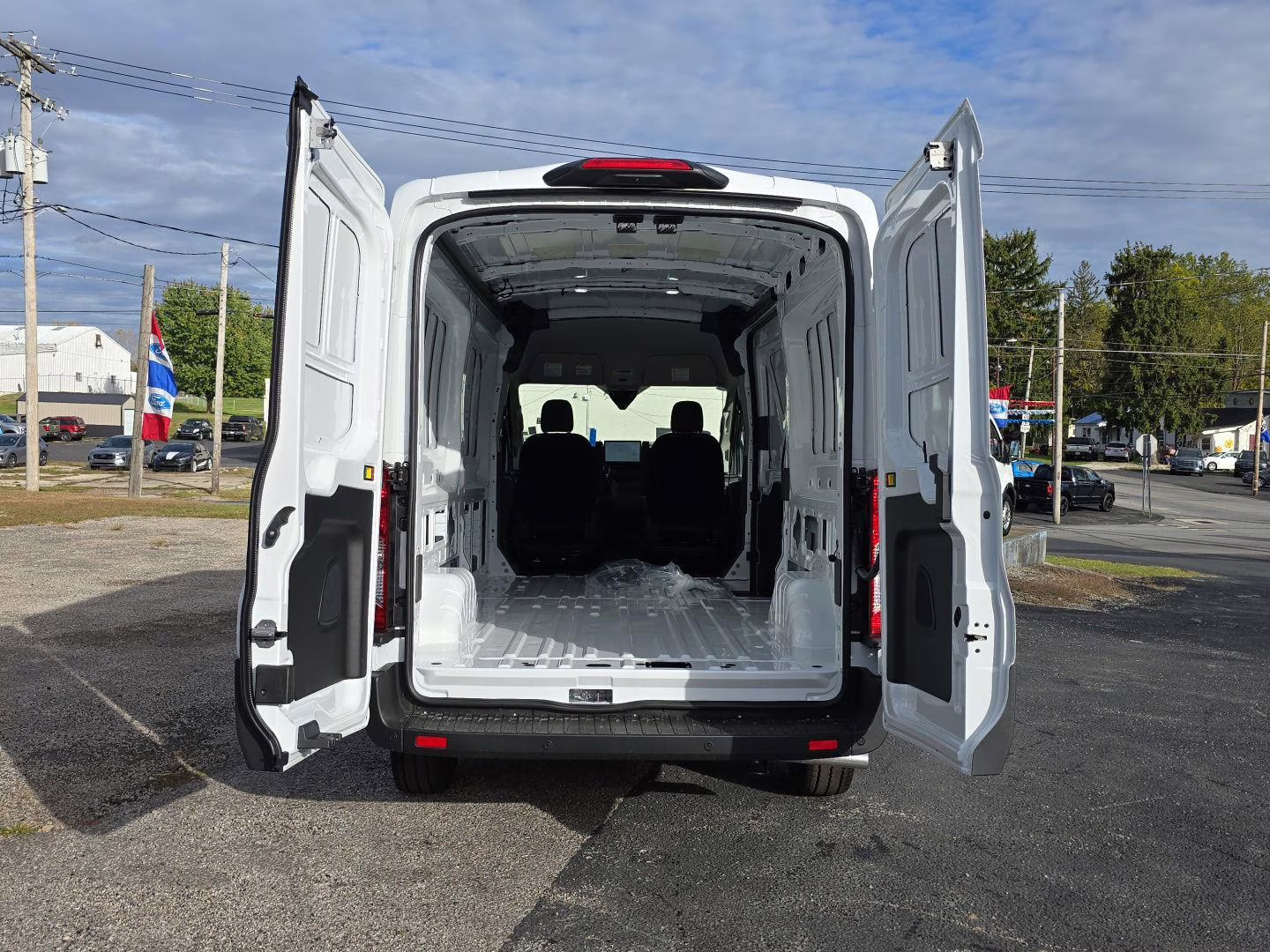 2026 Oxford White Ford Transit Cargo Van T250, MEDIUM ROOF, REAR WHEEL DRIVE RWD Van