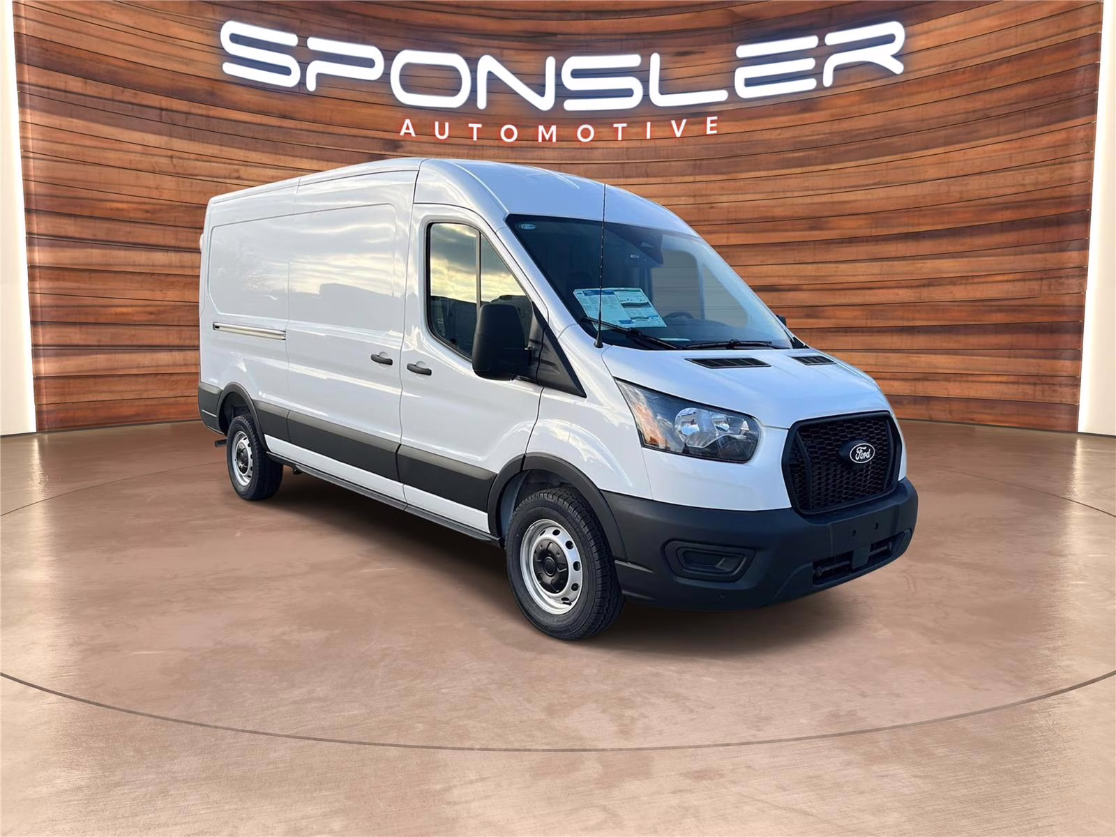 2026 Oxford White Ford Transit Cargo Van MED. ROOF, RWD RWD Van