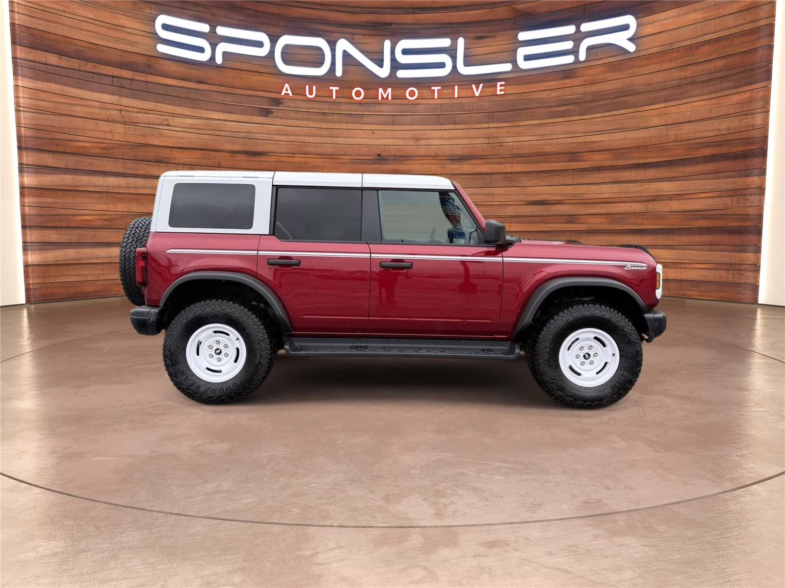 2025 Ruby Red Metallic Tinted Clearcoat Ford Bronco Heritage Edition 4X4 SUV
