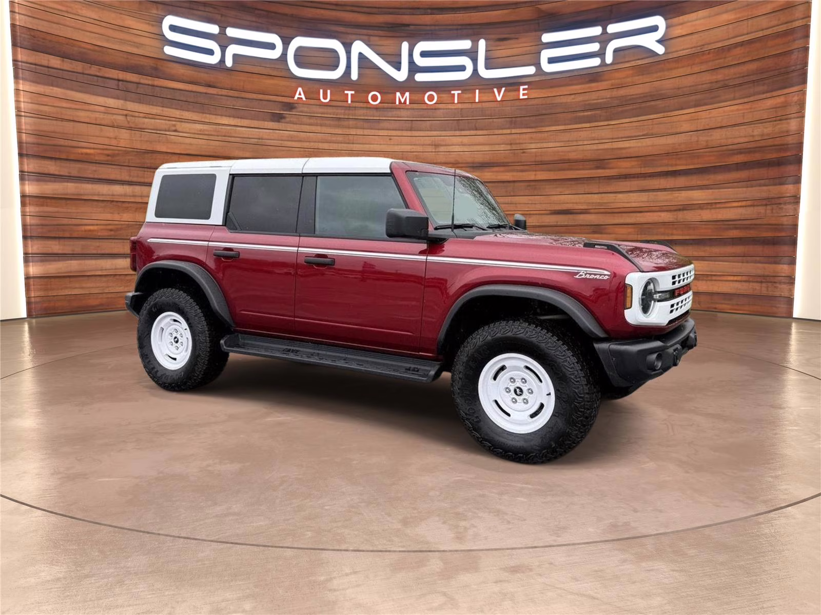 2025 Ruby Red Metallic Tinted Clearcoat Ford Bronco Heritage Edition 4X4 SUV