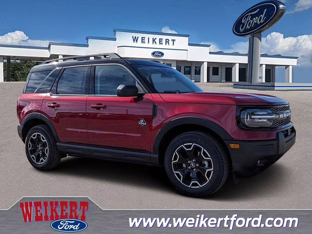 2025 Ruby Red Metallic Tinted Clearcoat Ford Bronco Sport Outer Banks 4X4 SUV