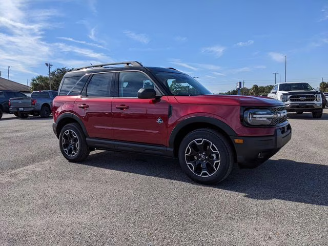 2025 Ruby Red Metallic Tinted Clearcoat Ford Bronco Sport Outer Banks 4X4 SUV